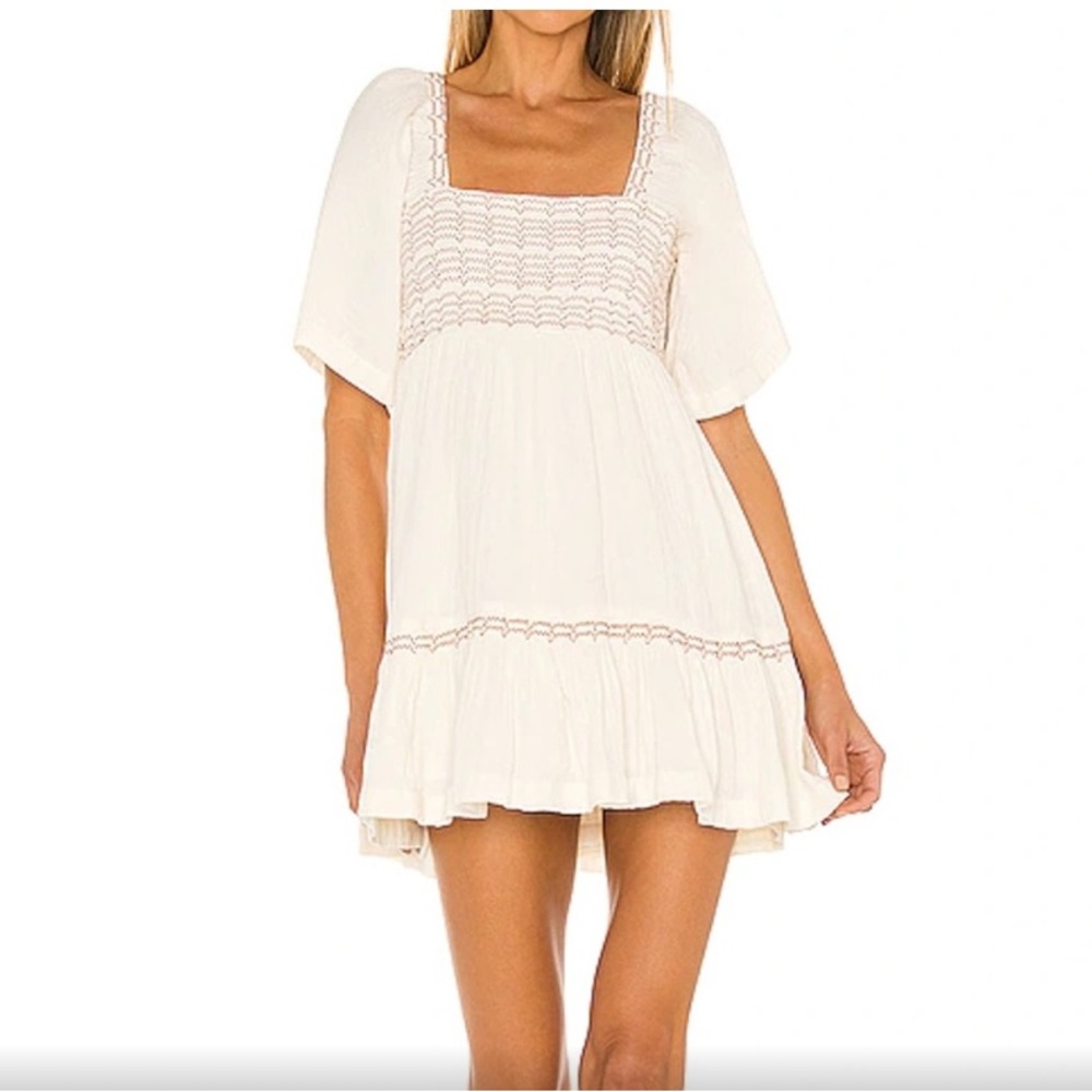 Free People Easy to Love smocked babydoll dress